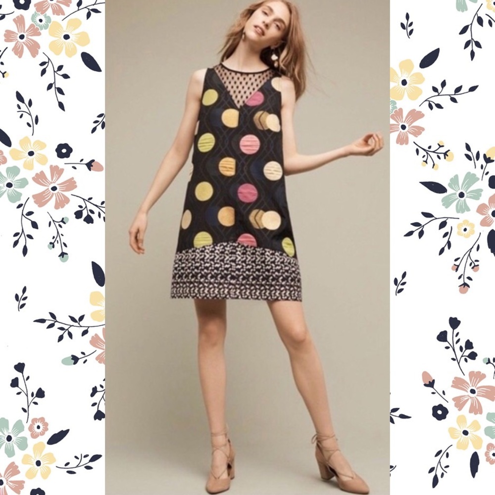 BNWT {Anthro} Maeve Tilde Polka Dot Dress, Sz L